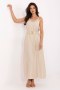 Sukienka damska maxi Model MI-SK-A6401.00 beżowa beige - Italy Moda