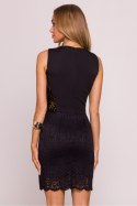Sukienka damska elegancka mini czarna black - Moe