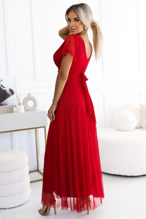Sukienka damska Model Nastia 562-7 Red - Numoco Sukienka damska Model Nastia 562-7 Red - Numoco