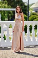 Sukienka damska Model Salma BEZ SUK0462 Beige - Roco Fashion