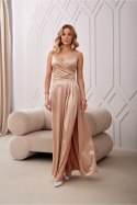 Sukienka damska Model Salma BEZ SUK0462 Beige - Roco Fashion