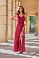 Sukienka damska Model Salma BOR SUK0462 Bordo - Roco Fashion