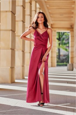 Sukienka damska Model Salma BOR SUK0462 Bordo - Roco Fashion