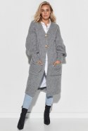 Sweter damski Kardigan Model S101 Grey Melange - Makadamia