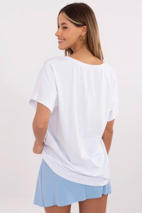 Bluzka T-shirt Damski Model CLM-TS-0023.94 White - Factory Price Bluzka T-shirt Damski Model CLM-TS-0023.94 White - Factory Price