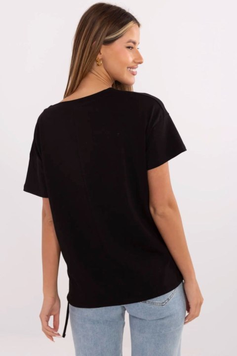 Bluzka T-shirt Damski Model CLM-TS-1019.79 Black - Factory Price Bluzka T-shirt Damski Model CLM-TS-1019.79 Black - Factory Price