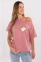 Bluzka T-shirt Damski Model CLM-TS-1017.03 Dark Pink - Factory Price