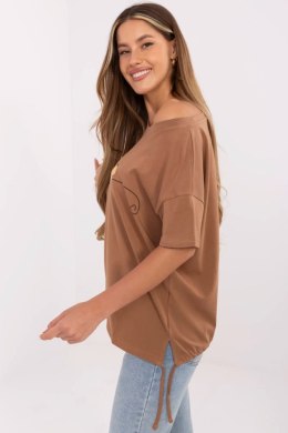 Bluzka T-shirt Damski Model CLM-TS-1017.03 Light Brown - Factory Price