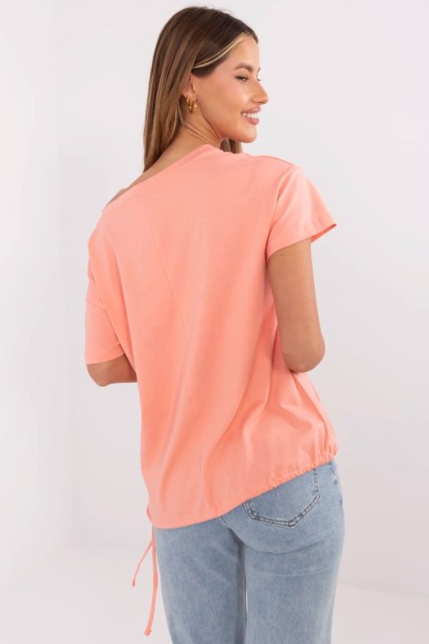 Bluzka T-shirt Damski Model CLM-TS-1019.79 Coral - Factory Price Bluzka T-shirt Damski Model CLM-TS-1019.79 Coral - Factory Price