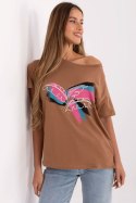 Bluzka T-shirt Damski Model CLM-TS-1019.79 Light Brown - Factory Price
