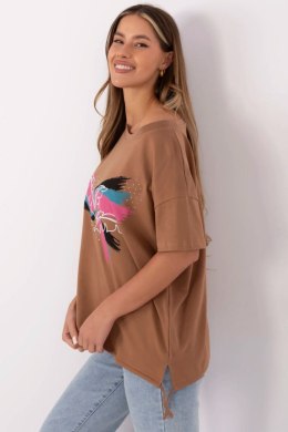 Bluzka T-shirt Damski Model CLM-TS-1019.79 Light Brown - Factory Price