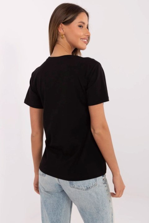 Bluzka T-shirt Damski Model CLM-TS-1663.96 Black - Factory Price Bluzka T-shirt Damski Model CLM-TS-1663.96 Black - Factory Price
