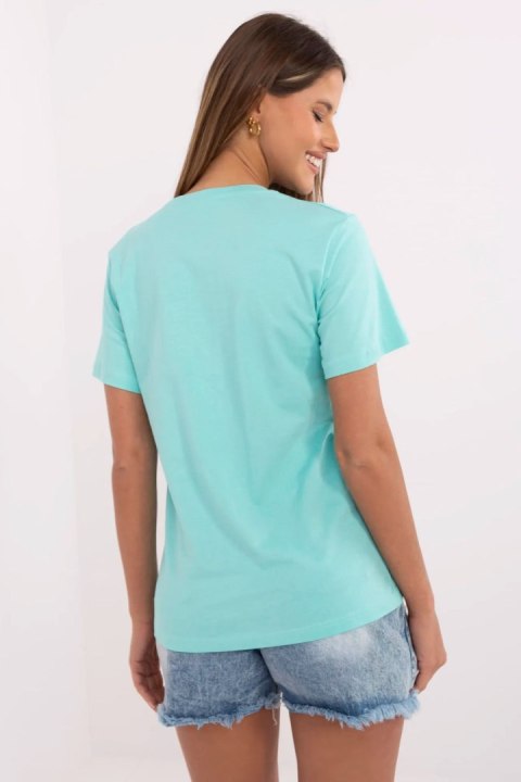 Bluzka T-shirt Damski Model CLM-TS-1663.96 Mint - Factory Price Bluzka T-shirt Damski Model CLM-TS-1663.96 Mint - Factory Price