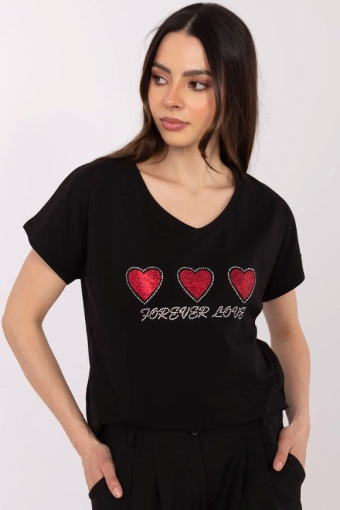 Bluzka T-shirt Damski Model CLM-TS-1708.83 Black - Factory Price Bluzka T-shirt Damski Model CLM-TS-1708.83 Black - Factory Price