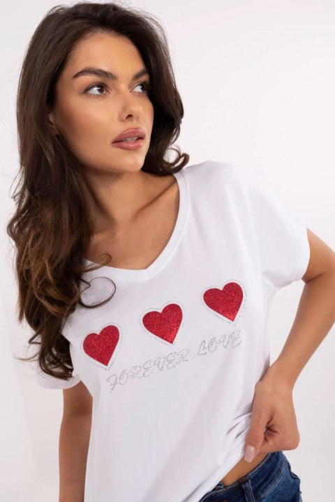 Bluzka T-shirt Damski Model CLM-TS-1708.83 White - Factory Price Bluzka T-shirt Damski Model CLM-TS-1708.83 White - Factory Price