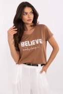 Bluzka T-shirt Damski Model CLM-TS-1726.87 Light Brown - Factory Price
