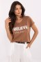 Bluzka T-shirt Damski Model CLM-TS-1726.87 Light Brown - Factory Price