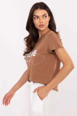 Bluzka T-shirt Damski Model CLM-TS-1726.87 Light Brown - Factory Price