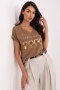 Bluzka T-shirt Damski Model CLM-TS-1729.86 Light Brown - Factory Price