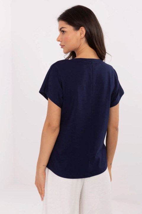 Bluzka T-shirt Damski Model CLM-TS-1729.86 Navy - Factory Price Bluzka T-shirt Damski Model CLM-TS-1729.86 Navy - Factory Price