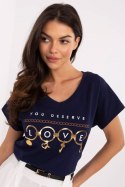 Bluzka T-shirt Damski Model CLM-TS-1729.86 Navy - Factory Price