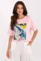 Bluzka damska T-shirt Model MI-TS-M3221-1.20P Light Pink - Italy Moda