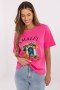 Bluzka damska T-shirt Damski Model MI-TS-M3221G.75 Dark Pink - Italy Moda