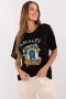 Bluzka damska T-shirt Damski ModelMI-TS-M3221G.75 Black - Italy Moda