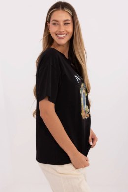 Bluzka damska T-shirt Damski ModelMI-TS-M3221G.75 Black - Italy Moda