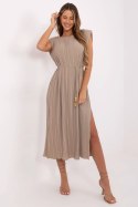 Sukienka damska Model DHJ-SK-19830.00 Dark Beige - Italy Moda