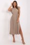 Sukienka damska Model DHJ-SK-19830.00 Dark Beige - Italy Moda