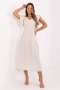 Sukienka damska letnia midi Model MI-SK-A2489.21 beżowa beige - Italy Moda