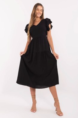Sukienka damska letnia midi Model MI-SK-A2489.21 czarna black - Italy Moda