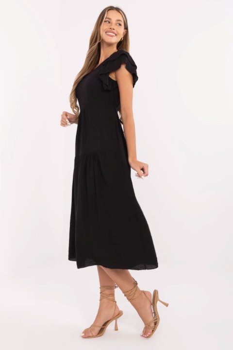 Sukienka damska letnia midi Model MI-SK-A2489.21 czarna black - Italy Moda Sukienka damska letnia midi Model MI-SK-A2489.21 czarna black - Italy Moda