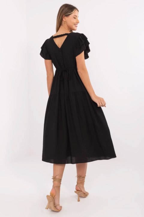 Sukienka damska letnia midi Model MI-SK-A2489.21 czarna black - Italy Moda Sukienka damska letnia midi Model MI-SK-A2489.21 czarna black - Italy Moda