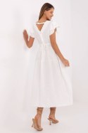 Sukienka damska letnia midi Model MI-SK-A2489.21 kremowa ecru - Italy Moda