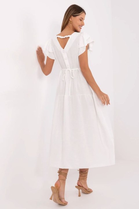 Sukienka damska letnia midi Model MI-SK-A2489.21 kremowa ecru - Italy Moda Sukienka damska letnia midi Model MI-SK-A2489.21 kremowa ecru - Italy Moda