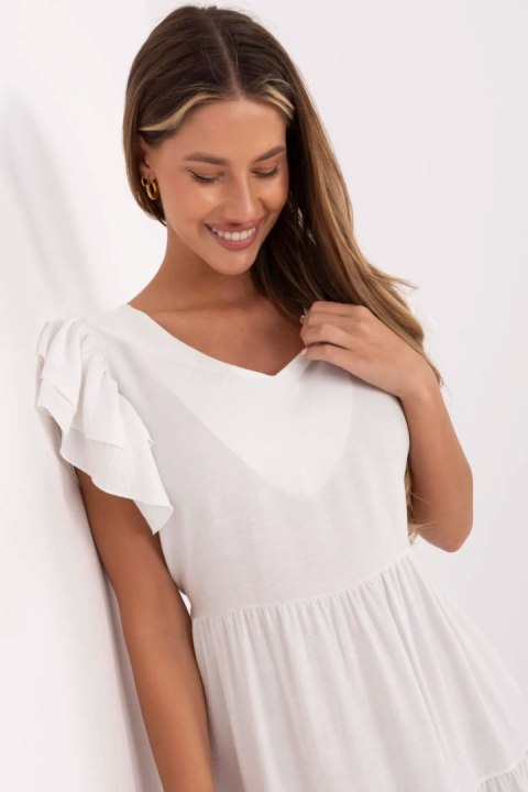 Sukienka damska letnia midi Model MI-SK-A2489.21 kremowa ecru - Italy Moda Sukienka damska letnia midi Model MI-SK-A2489.21 kremowa ecru - Italy Moda