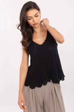 Bluzka top damski haftowany ażurowy Model MI-BZ-8823.73 czarny black