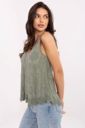 Bluzka top damski haftowany ażurowy Model MI-BZ-8823.73 khaki