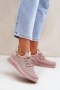 Buty Sportowe Sneakersy damskie siateczkowe Model Harice NB726 różowe pink