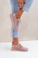 Buty Sportowe Sneakersy damskie siateczkowe Model Harice NB726 różowe pink