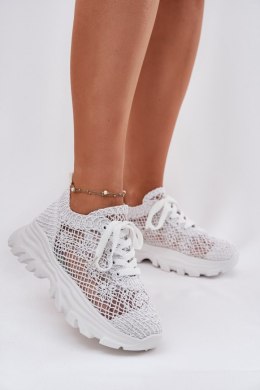 Buty Sportowe Sneakersy damskie Model Jelhiris SF-69 białe white