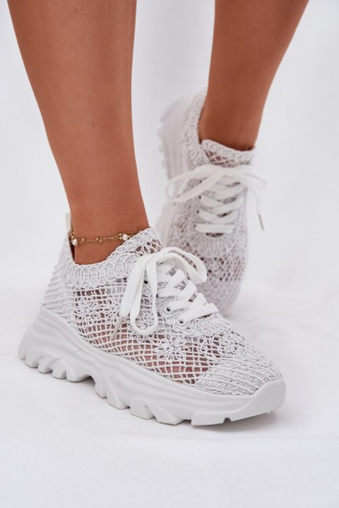 Buty Sportowe Sneakersy damskie Model Jelhiris SF-69 białe white Buty Sportowe Sneakersy damskie Model Jelhiris SF-69 białe white