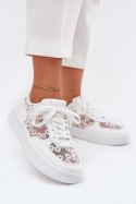 Buty Sportowe Sneakersy damskie stokrotki Model Jenithra 8989 białe white