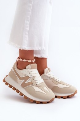 Buty Sportowe Sneakersy damskie Model Kalelia PC231 beżowe beige