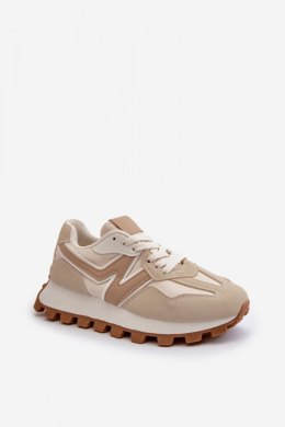 Buty Sportowe Sneakersy damskie Model Kalelia PC231 beżowe beige