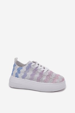 Buty Sportowe Sneakersy damskie szydełkowe Model Mirietto SF-68 kolorowe multicolor