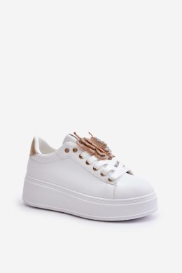Buty Sportowe Sneakersy damskie Model Naritevia YY-23 White/Gold