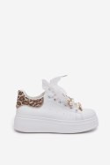 Buty Sportowe Sneakersy damskie Model Ocerdia YY-156 białe white/panterka